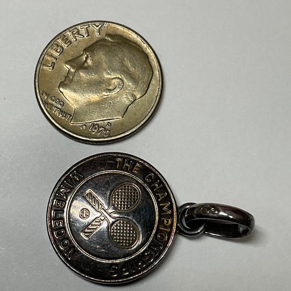 Rare Links Of London Sterling Silver WIMBLEDON Pendant. 3/4 inch diameter - Picture 6 of 6